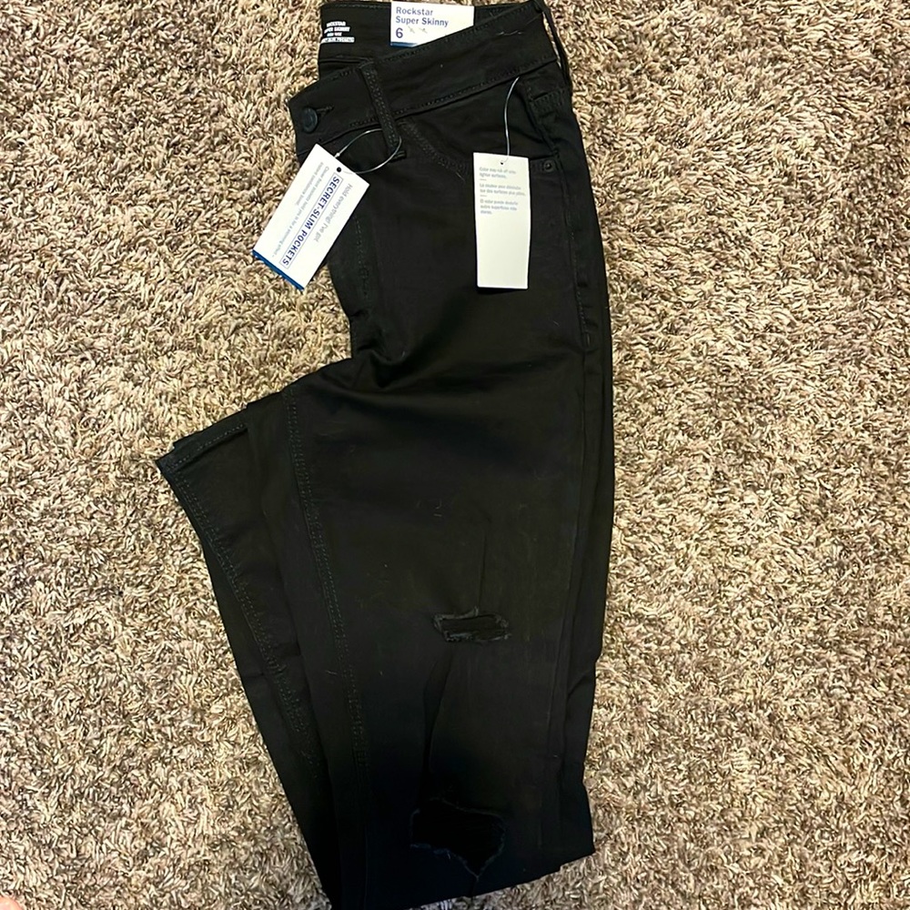 High Rise Destructed Skinny Jeans